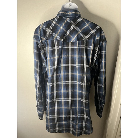 Gibson Plaid Long Sleeve Size 2XL Western Button Down Pearl Snap Shirt Cowboy - Picture 3 of 7